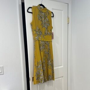 Nanette Lepore Floral Yellow Sleeveless Dress